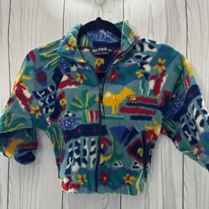 VTG y2K Tog England Polartec Vibrant Fleece Kids Coat Unisex Size 4/5